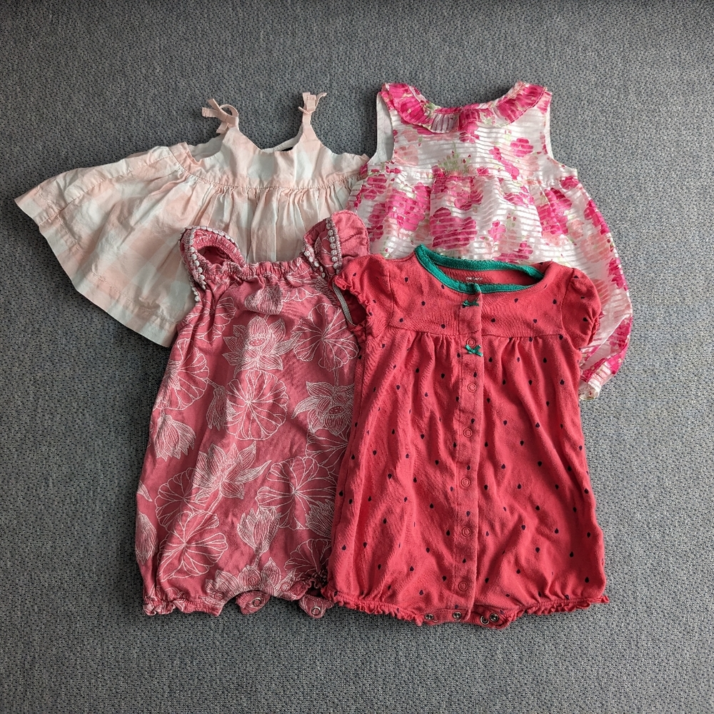 3/$30 Lot of 4 rompers/dresses from Carter's, Baby Gap, Gymboree